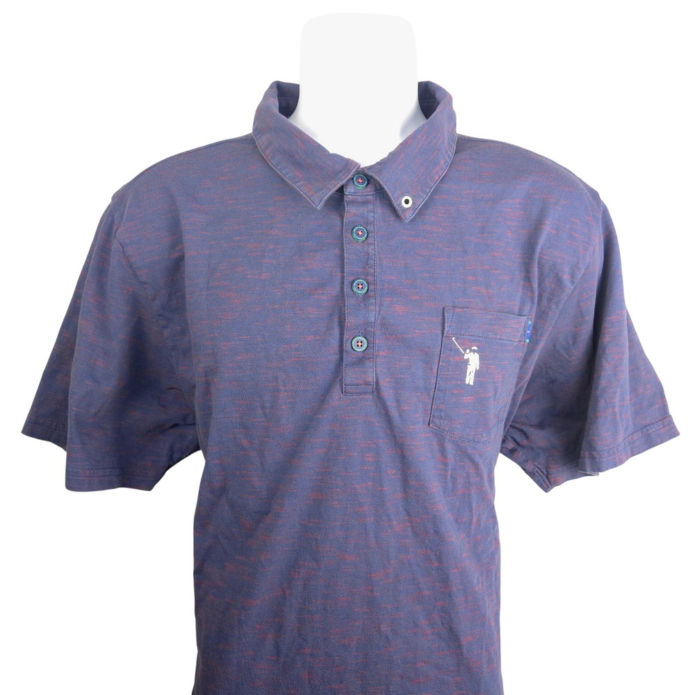 William Murray Golf Polo Shirt Mens XL Navy Blue Heather Short Sleeve